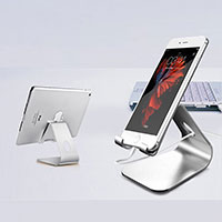 Universal Mobile Phone Stand Smartphone Holder for Desk Silver