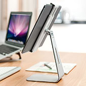 Universal Tablet Stand Mount Holder T24 for Apple iPad Pro 12.9 (2020) Silver