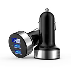 2.4A Car Charger Adapter Dual USB Twin Port Cigarette Lighter USB Charger Universal Fast Charging Black
