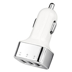 3.0A Car Charger Adapter 3 USB Port Cigarette Lighter USB Charger Universal Fast Charging U09 for Oppo A2m 5G Silver