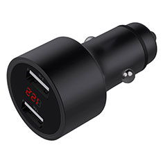 3.1A Car Charger Adapter Dual USB Twin Port Cigarette Lighter USB Charger Universal Fast Charging for Alcatel 3L Black