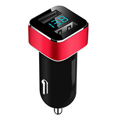 3.1A Car Charger Adapter Dual USB Twin Port Cigarette Lighter USB Charger Universal Fast Charging for Oppo Reno7 SE 5G Red