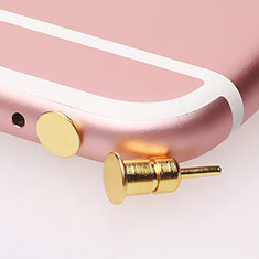 3.5mm Anti Dust Cap Earphone Jack Plug Cover Protector Plugy Stopper Universal D03 for Apple iPhone SE3 2022 Gold