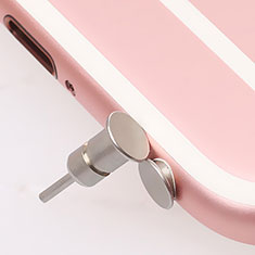 3.5mm Anti Dust Cap Earphone Jack Plug Cover Protector Plugy Stopper Universal D03 for Oppo Reno9 Pro+ Plus 5G Silver