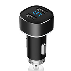 4.8A Car Charger Adapter Dual USB Twin Port Cigarette Lighter USB Charger Universal Fast Charging for Oppo Find X7 Ultra 5G Black