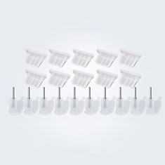 Anti Dust Cap Micro USB-B Plug Cover Protector Plugy Android Universal 10PCS H01 for Oppo Find N3 5G White