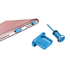 Anti Dust Cap Micro USB-B Plug Cover Protector Plugy Android Universal H01 for Oppo Reno7 SE 5G Blue