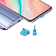 Anti Dust Cap Micro USB-B Plug Cover Protector Plugy Android Universal H02 for Oppo Reno7 5G Blue