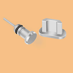 Anti Dust Cap Micro USB Plug Cover Protector Plugy Android Universal C02 for Motorola Moto E30 Silver