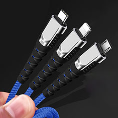 Charger Lightning USB Data Cable Charging Cord and Android Micro USB Type-C 5A H03 for Xiaomi Redmi 8 Gold
