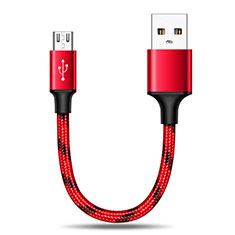 Charger Micro USB Data Cable Charging Cord Android Universal 25cm S02 for Oppo Reno8 Lite 5G Red