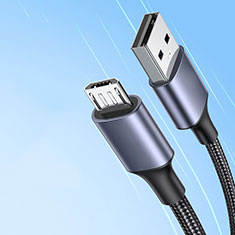 Charger Micro USB Data Cable Charging Cord Android Universal 2A H01 for Oppo Reno11 Pro 5G Gray