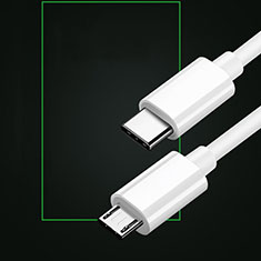 Charger Micro USB Data Cable Charging Cord Android Universal 2A H02 for Apple iPhone 15 Plus White