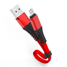 Charger Micro USB Data Cable Charging Cord Android Universal 30cm S03 for Oppo A95 4G Red