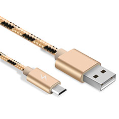 Charger Micro USB Data Cable Charging Cord Android Universal A03 for Oppo Reno8 Lite 5G Gold