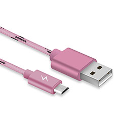 Charger Micro USB Data Cable Charging Cord Android Universal A03 for Oppo Reno6 Pro+ Plus 5G Rose Gold
