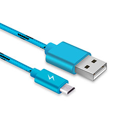 Charger Micro USB Data Cable Charging Cord Android Universal A03 for Vivo V20 SE Sky Blue