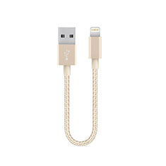 Charger USB Data Cable Charging Cord 15cm S01 for Apple iPad 2 Gold