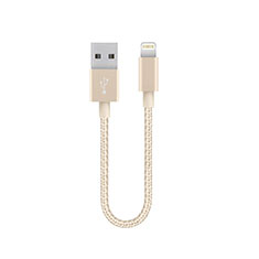 Charger USB Data Cable Charging Cord 15cm S01 for Apple iPhone 13 Mini Gold