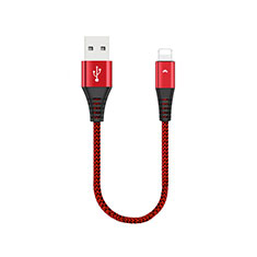 Charger USB Data Cable Charging Cord 30cm D16 for Apple iPad 4 Red