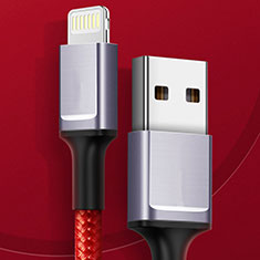 Charger USB Data Cable Charging Cord C03 for Apple iPhone 12 Mini Red