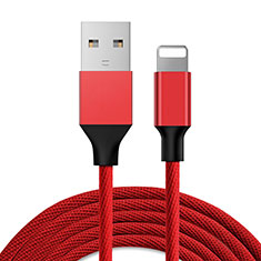 Charger USB Data Cable Charging Cord D03 for Apple iPad Pro 12.9 (2017) Red