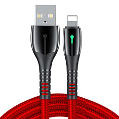 Charger USB Data Cable Charging Cord D23 for Apple iPad 10.2 (2020) Red