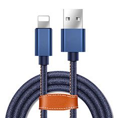 Charger USB Data Cable Charging Cord L04 for Apple iPhone X Blue