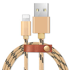 Charger USB Data Cable Charging Cord L05 for Apple iPhone Xs Gold