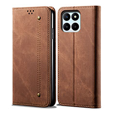 Cloth Case Stands Flip Cover B01S for Huawei Honor X8b Brown