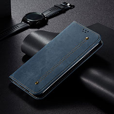 Cloth Case Stands Flip Cover B01S for Oppo A79 5G Blue