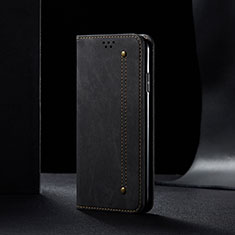 Cloth Case Stands Flip Cover B01S for Samsung Galaxy A12 Nacho Black