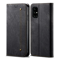 Cloth Case Stands Flip Cover B01S for Samsung Galaxy M40S Black