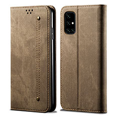 Cloth Case Stands Flip Cover B01S for Samsung Galaxy M40S Khaki