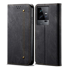 Cloth Case Stands Flip Cover B01S for Vivo iQOO 11 5G Black