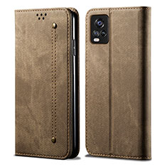 Cloth Case Stands Flip Cover B01S for Vivo V20 Khaki