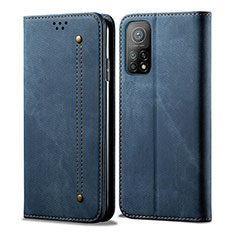 Cloth Case Stands Flip Cover B01S for Xiaomi Mi 10T 5G Blue