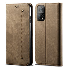 Cloth Case Stands Flip Cover B01S for Xiaomi Mi 10T 5G Khaki