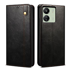 Cloth Case Stands Flip Cover B01S for Xiaomi Poco C65 Black