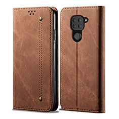 Cloth Case Stands Flip Cover B01S for Xiaomi Redmi 10X 4G Brown