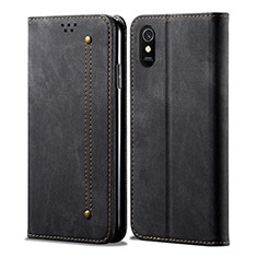 Cloth Case Stands Flip Cover B01S for Xiaomi Redmi 9AT Black