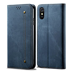 Cloth Case Stands Flip Cover B01S for Xiaomi Redmi 9AT Blue