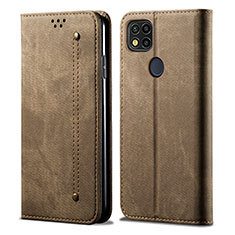Cloth Case Stands Flip Cover B01S for Xiaomi Redmi 9C NFC Khaki