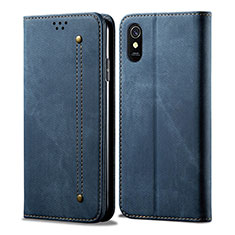 Cloth Case Stands Flip Cover B01S for Xiaomi Redmi 9i Blue