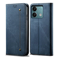 Cloth Case Stands Flip Cover B01S for Xiaomi Redmi Note 13 5G Blue