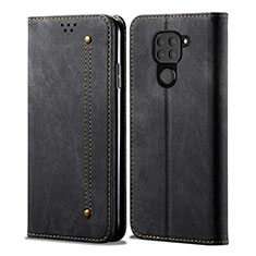 Cloth Case Stands Flip Cover B01S for Xiaomi Redmi Note 9 Black