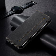 Cloth Case Stands Flip Cover B02S for Xiaomi Mi 10i 5G Black