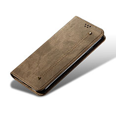 Cloth Case Stands Flip Cover B03S for Samsung Galaxy S21 FE 5G Khaki