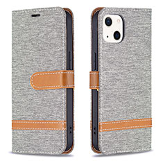 Cloth Case Stands Flip Cover for Apple iPhone 13 Gray