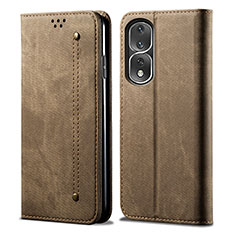 Cloth Case Stands Flip Cover for Huawei Honor 80 Pro 5G Khaki